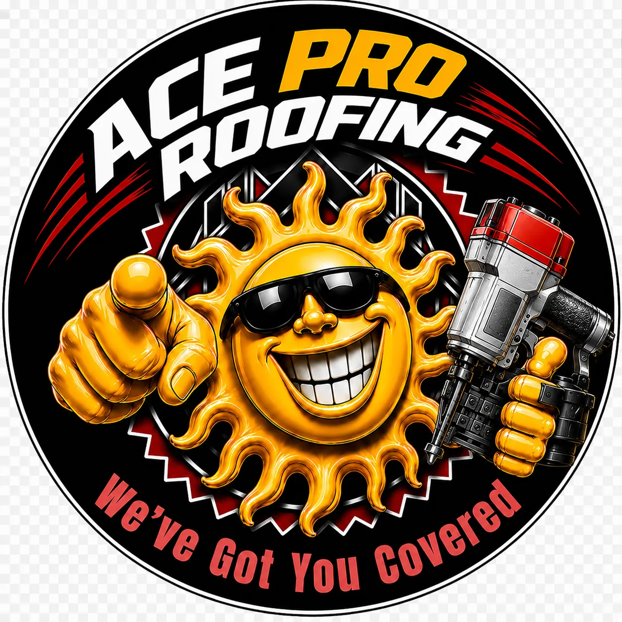 Ace Pro Roofing Logo. We've Got You Covered.